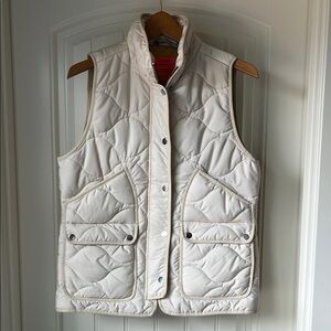 J. Crew Off-White Signature Puffer Vest